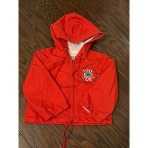 Vintage Gerber baby windbreaker jacket Red football size 18 months